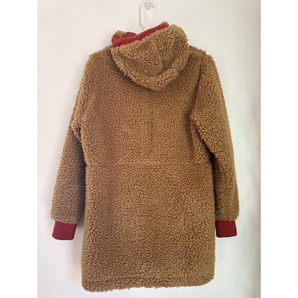 Patagonia Women's Dusty Mesa Parka Sherpa Coat Mid Length in Camel Brown - Small - Picture 6 of 9